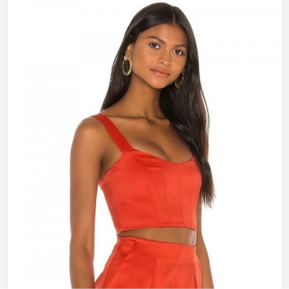 NBD REVOLVE Lina bustier top in orange size large - Picture 3 of 10